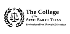 The College of the State Bar of Texas logo with scales and laurel - Law Office of Ira Z. Miller