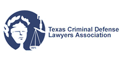 Texas Criminal Defense Lawyers Association logo with scales and profile - Law Office of Ira Z. Miller