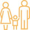 Icon of a family representing child custody legal services - Law Office of Ira Z. Miller